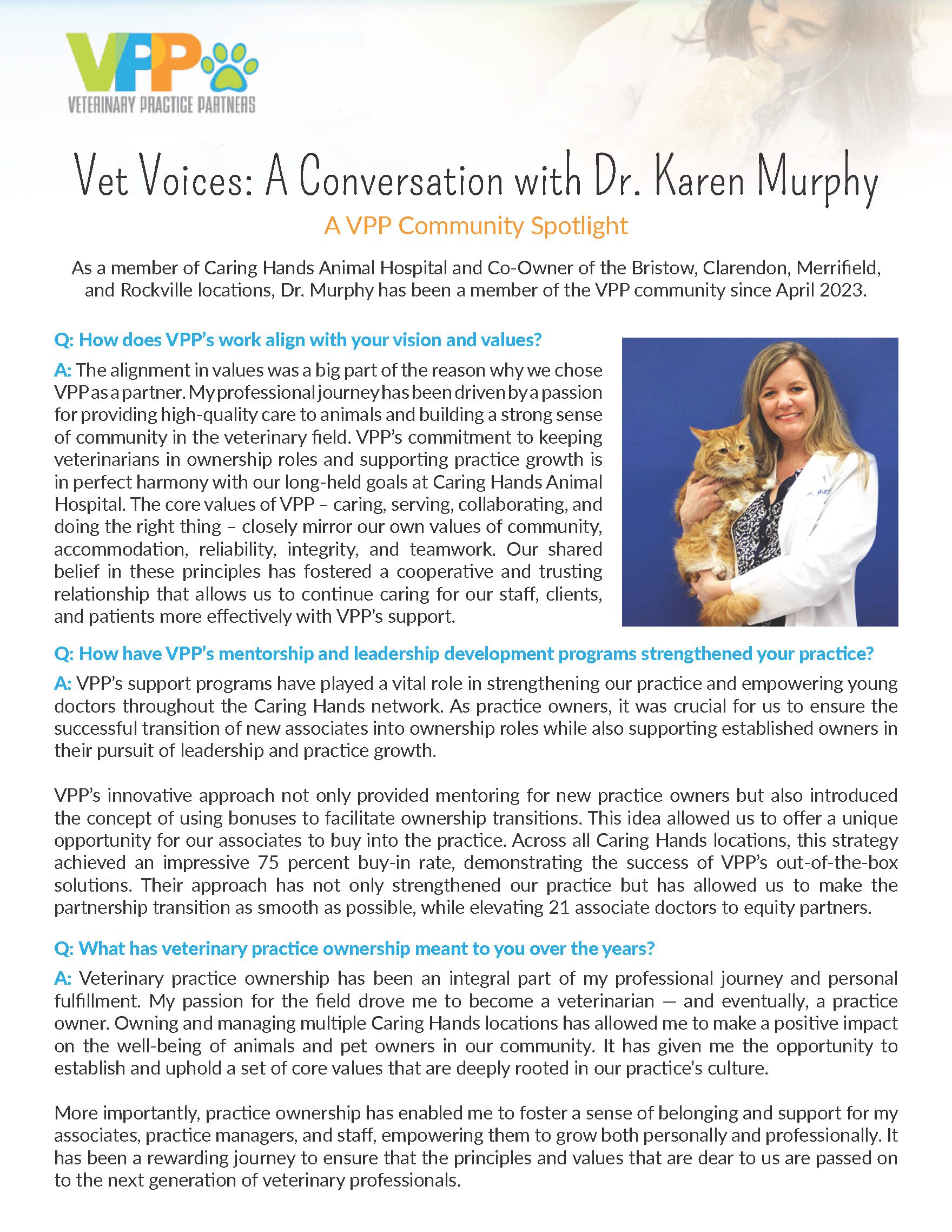 Vet Voices: Dr. Karen Murphy, Caring Hands Animal Hospital - Veterinary ...