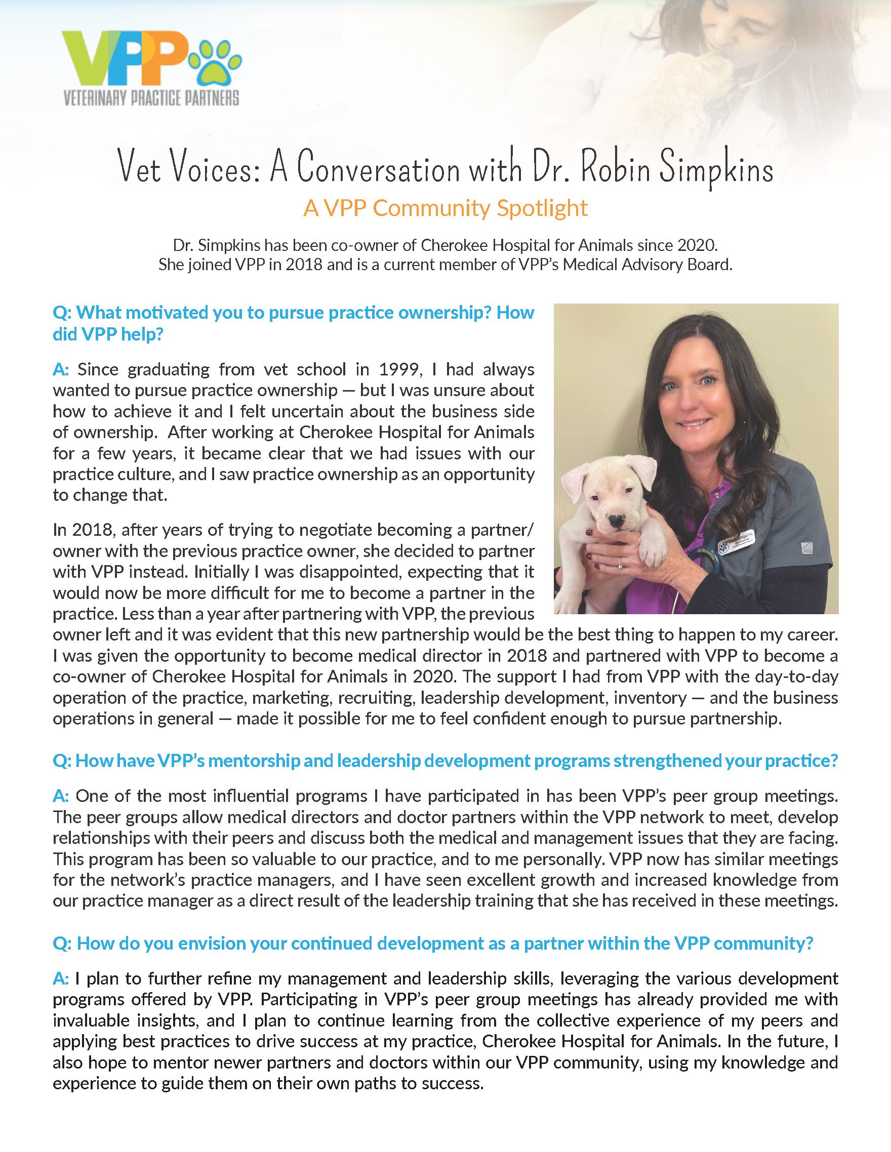 Vet Voices: A Conversation with Dr. Robin Simpkins