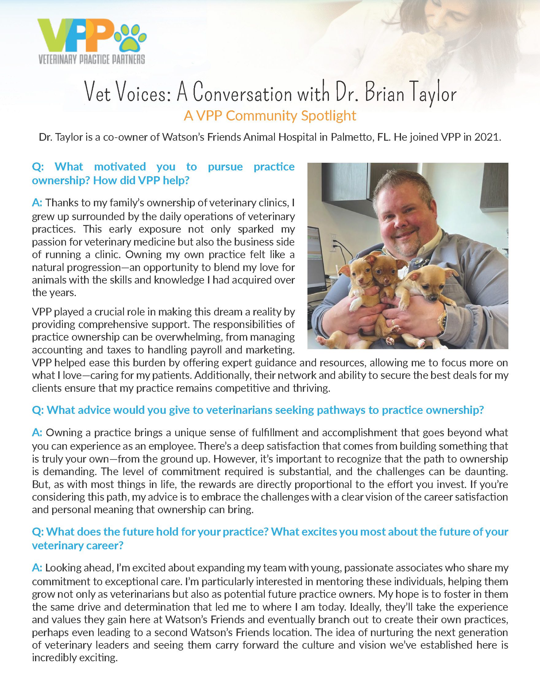 Vet Voices: A Conversation with Dr. Brian Taylor